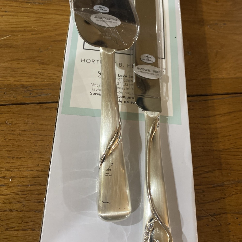 Sparkling Love Cake Server Set with Rhinestones