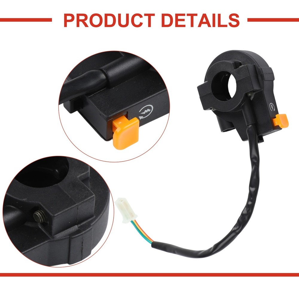 Sleek Design Motorcycle Handlebar Ignition Button 22mm Modification Accessory