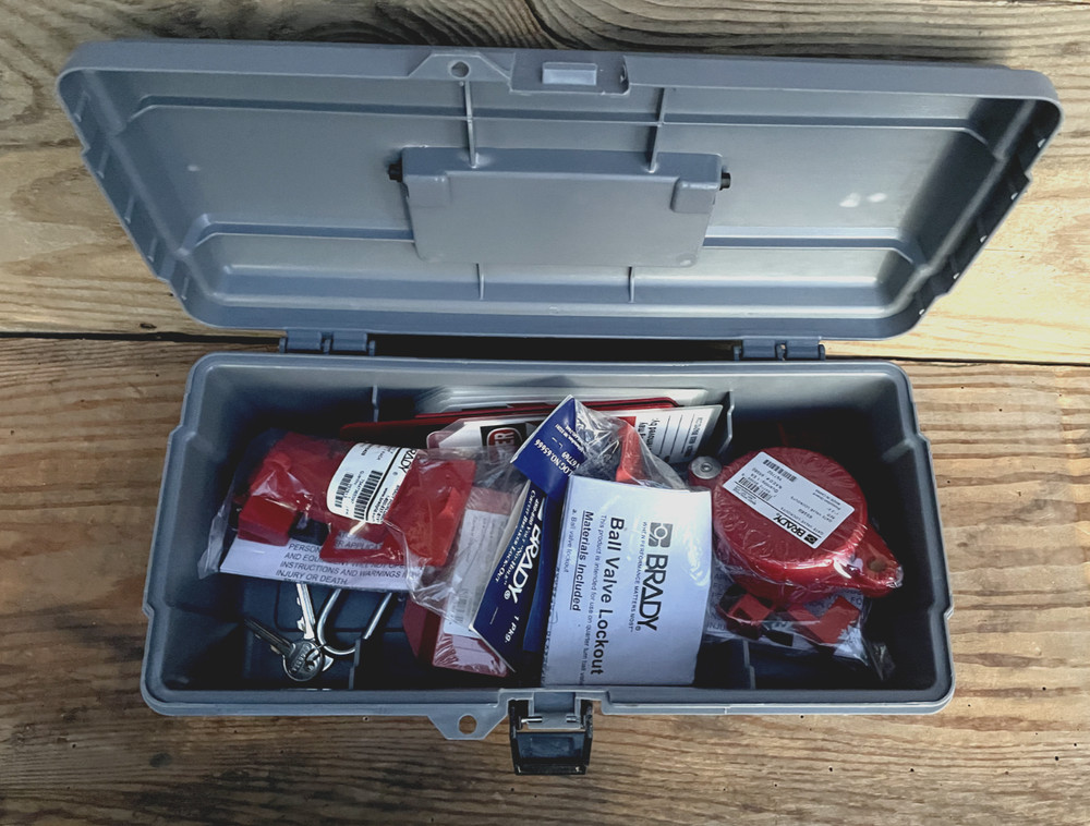 Brady 65289 Basic Electrical Lockout Tool Box kit with Components