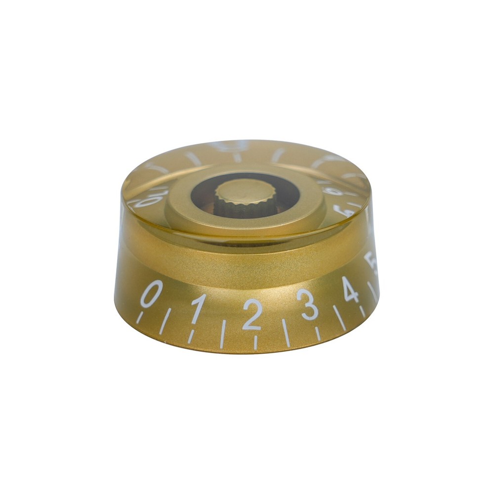 4Pcs Acrylic Bass Guitar Knobs Volume Tone Control Knobs Gold White Numbers