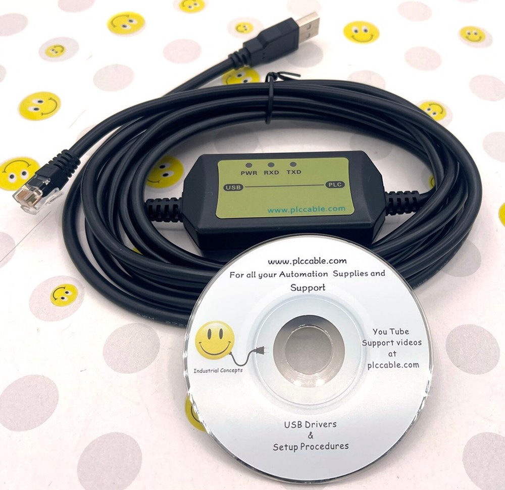 PLC Cable Inc Automation Direct Koyo USB D2-DSCBL programming 10ft also Click