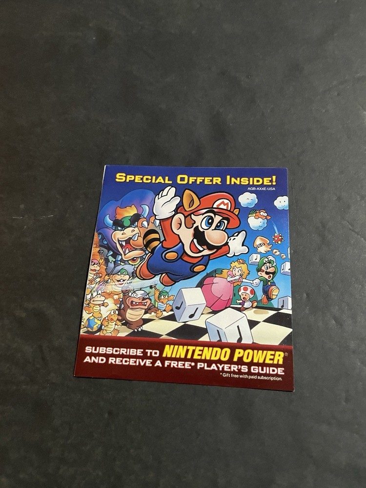 Super Mario GBA Offer Insert only