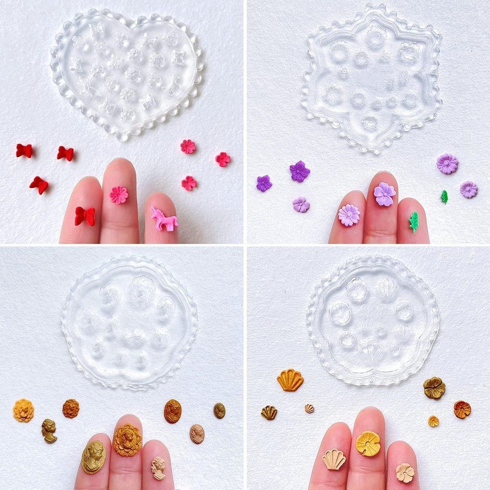 12-Pc Flower Polymer Clay Molds Set