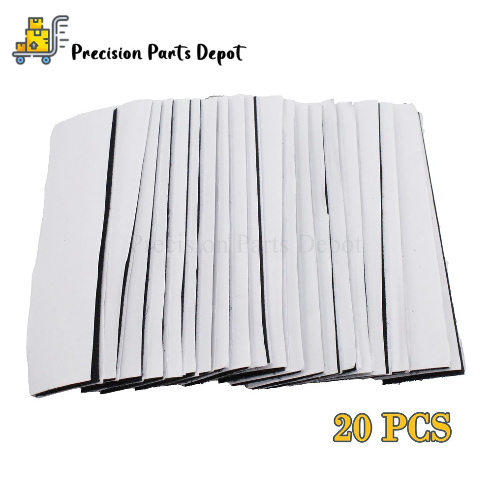 20 Sets Sticky Back Fastener Heavy Duty Hook & Loop Adhesive Strips 1x4” Black