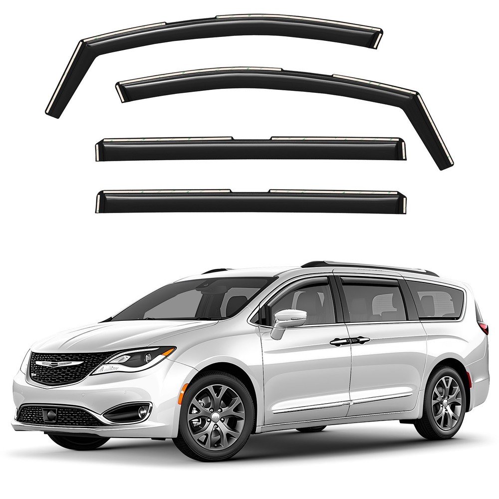 Sun Rain Visors Wind Rain Guards for 2017-2025 Chrysler Pacifica