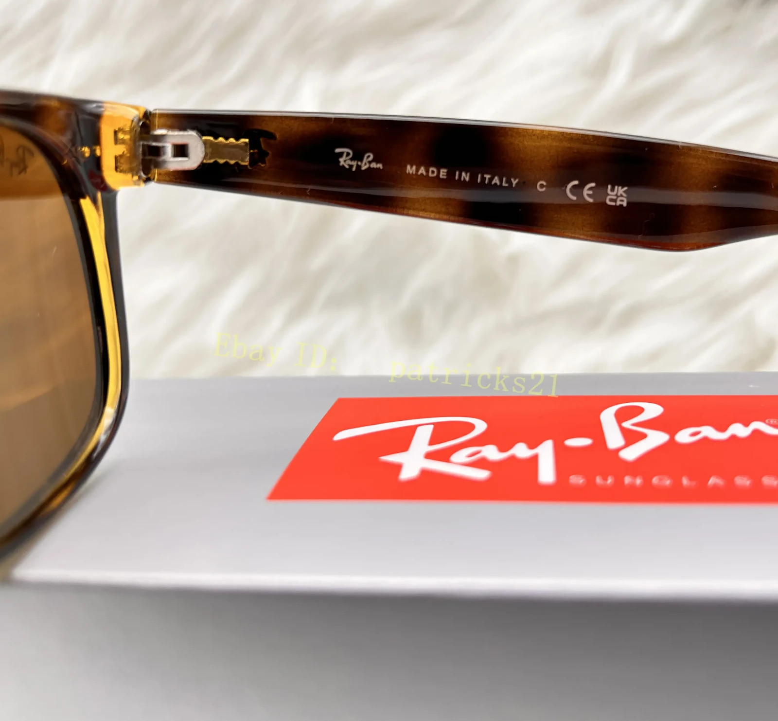 Ray-Ban RB2132 Wayfarer Sunglasses 55mm B-15 Brown Lens Havana Frame Unisex
