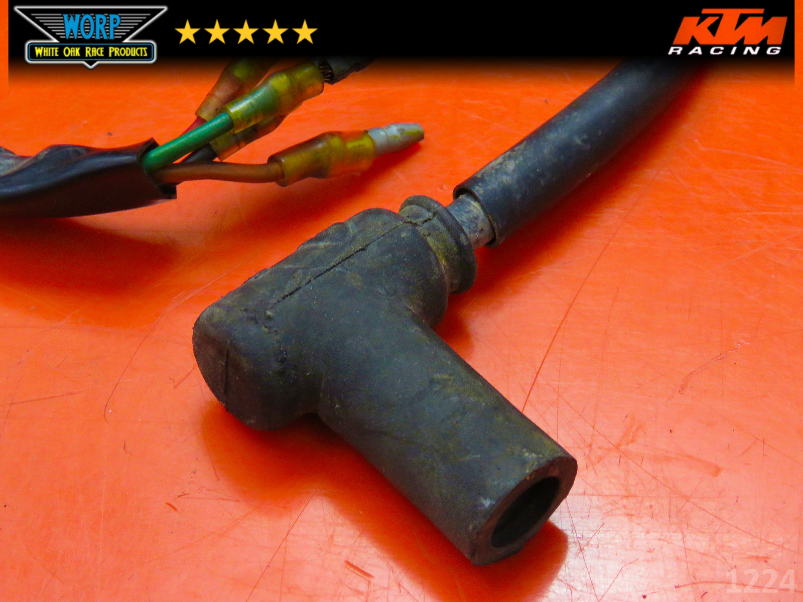 1990 KTM 350 EXC CDI / IGNITION COIL SPARK PLUG IGNITOR WIRE CAP GENUINE OEM