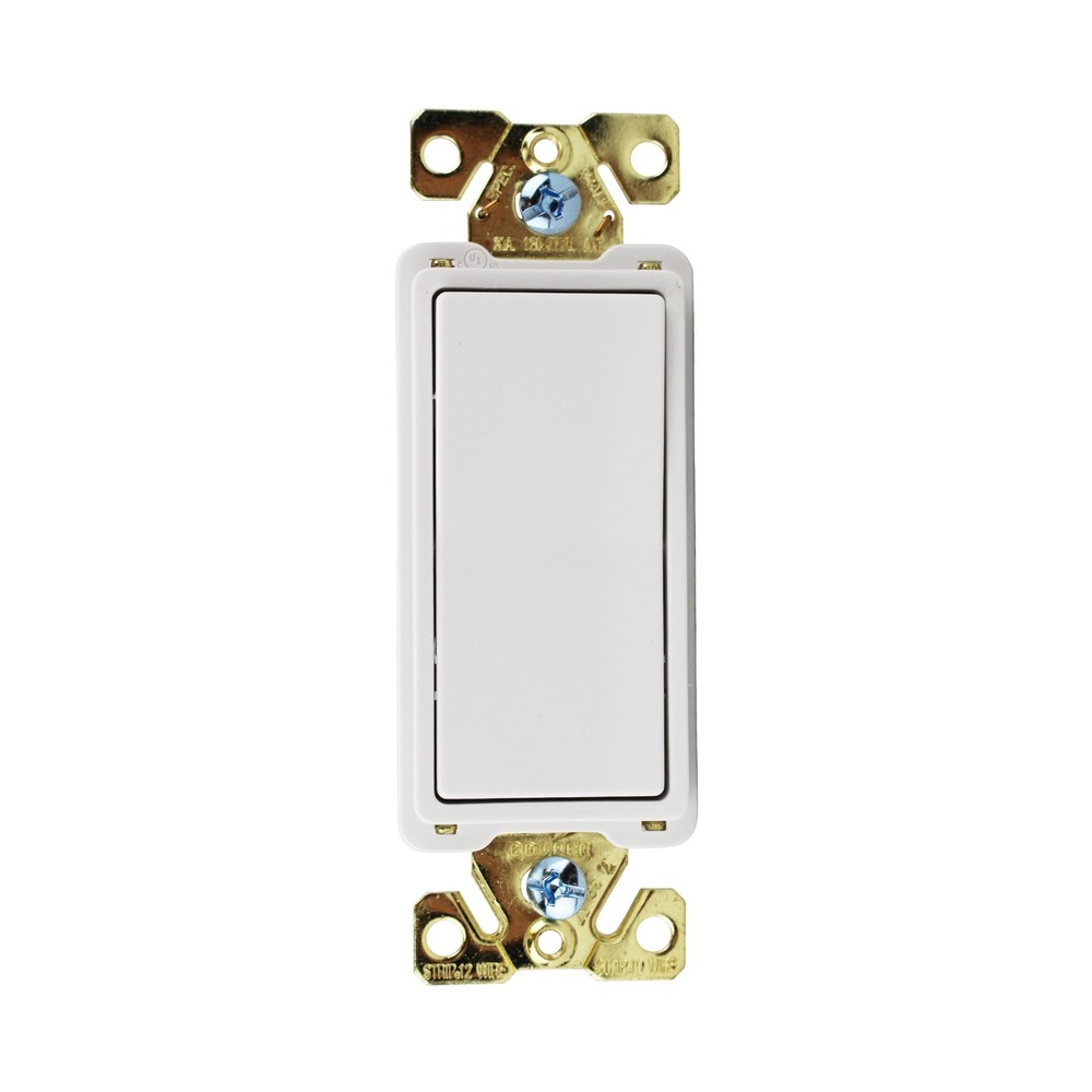 Cooper 7621W-BOX Commercial Grade Decorator Single Pole Switch, White (10 Pack)
