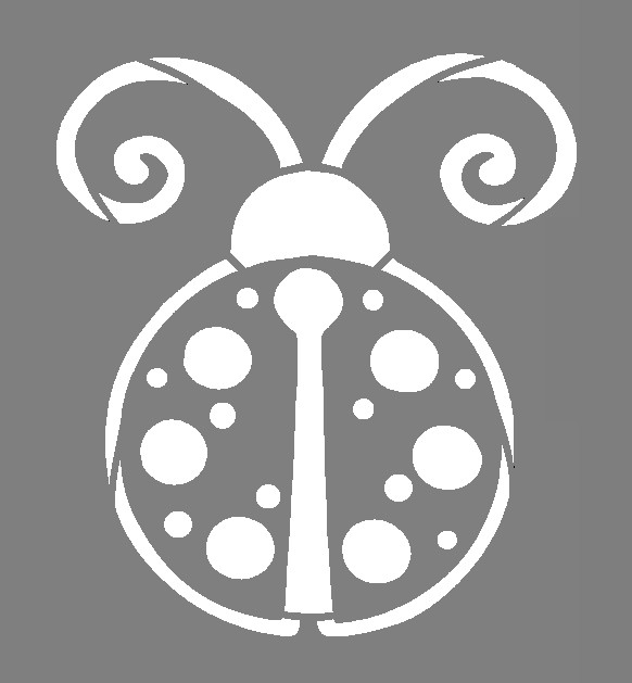 8"x9" Clear Plastic Stencil - Ladybug (SC93)