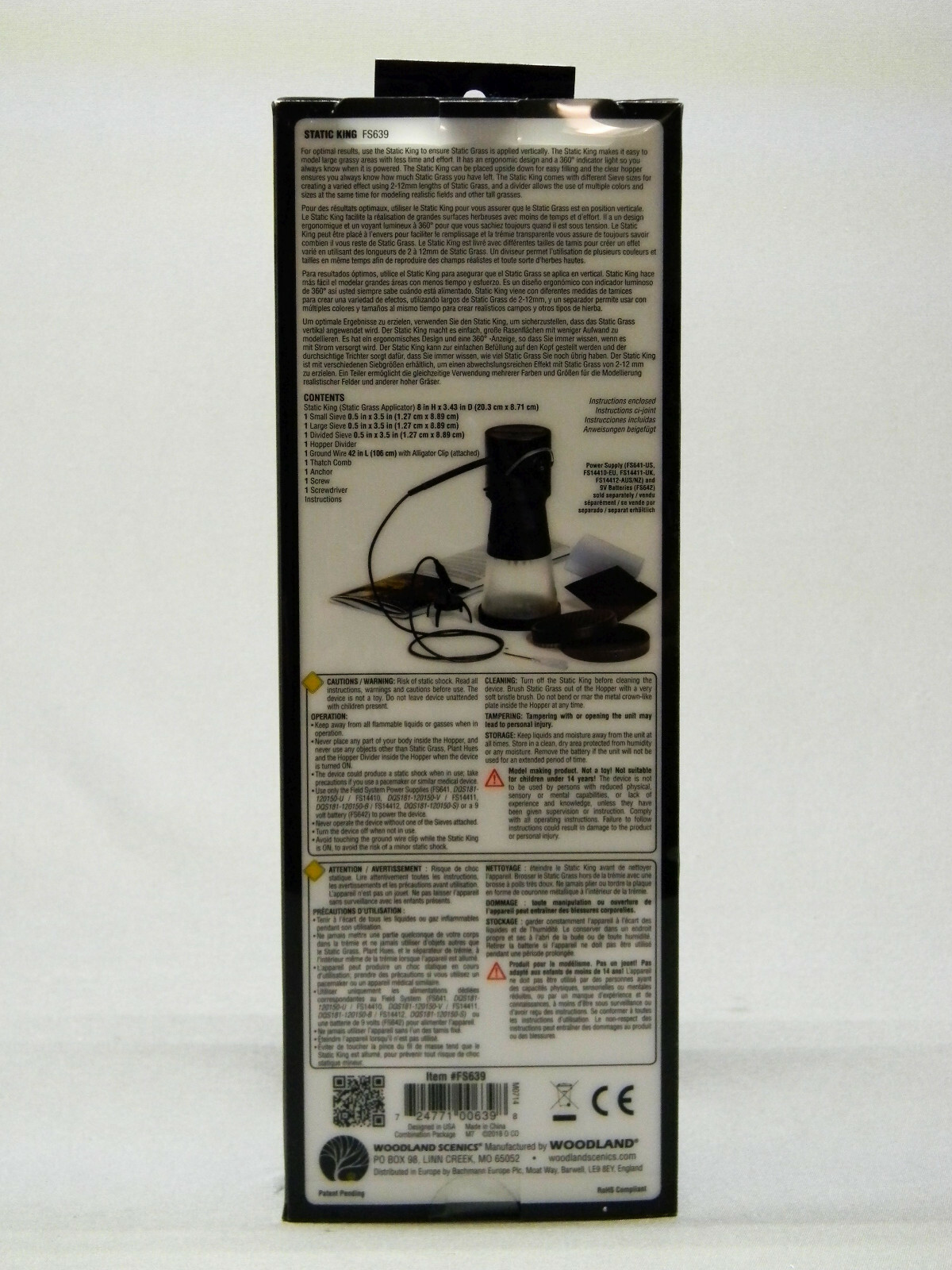 WOODLAND SCENICS FS639 STATIC KING GRASS APPLICATOR SYSTEM landscape WDS639 NEW