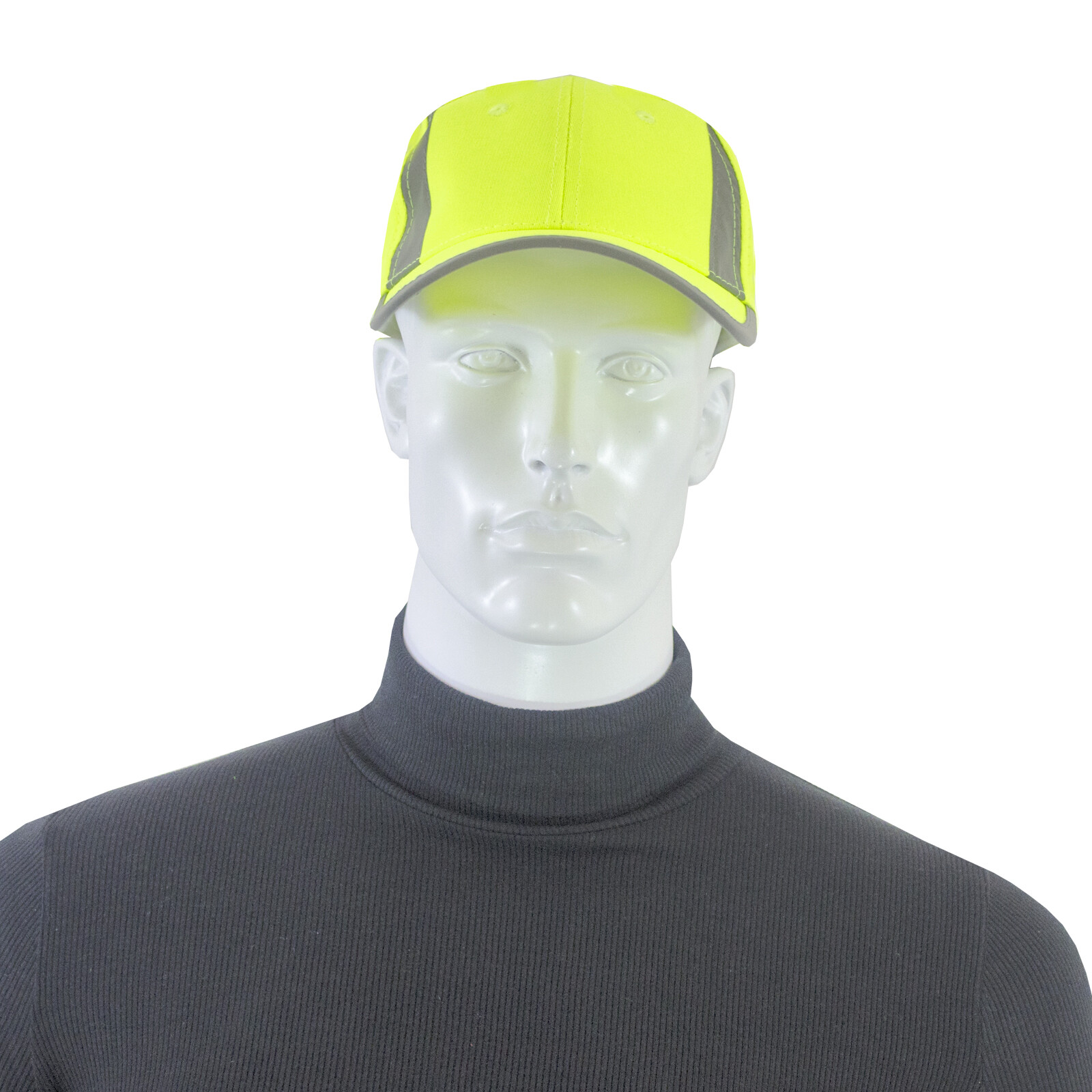 HI-VIS LIME REFLECTIVE HAT BASEBALL CAP SAFETY NEW LIME ORANGE BLACK JORESTECH