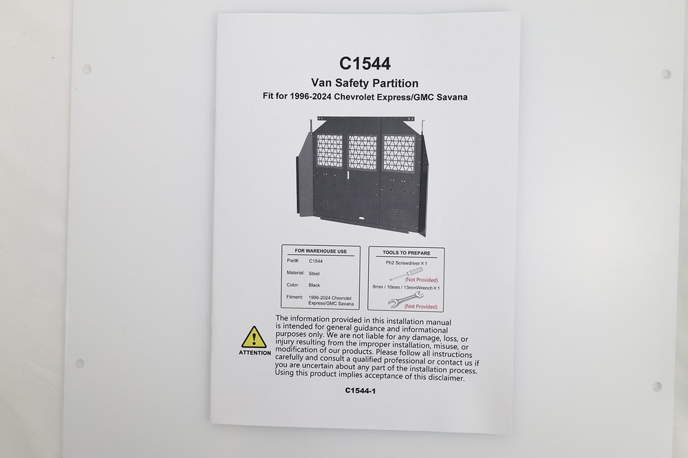 Lockable Cargo Van Partition safety Bulkhead For Chevy Express/ Gmc Savan 96-25