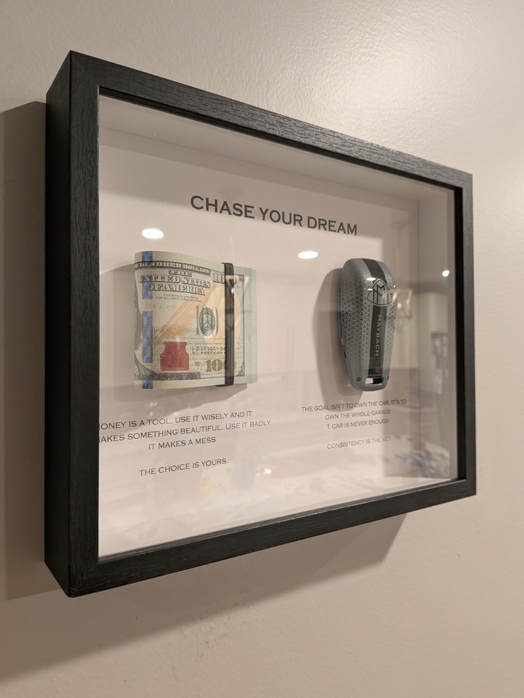 3D Money / Key Wall Art Box Frame