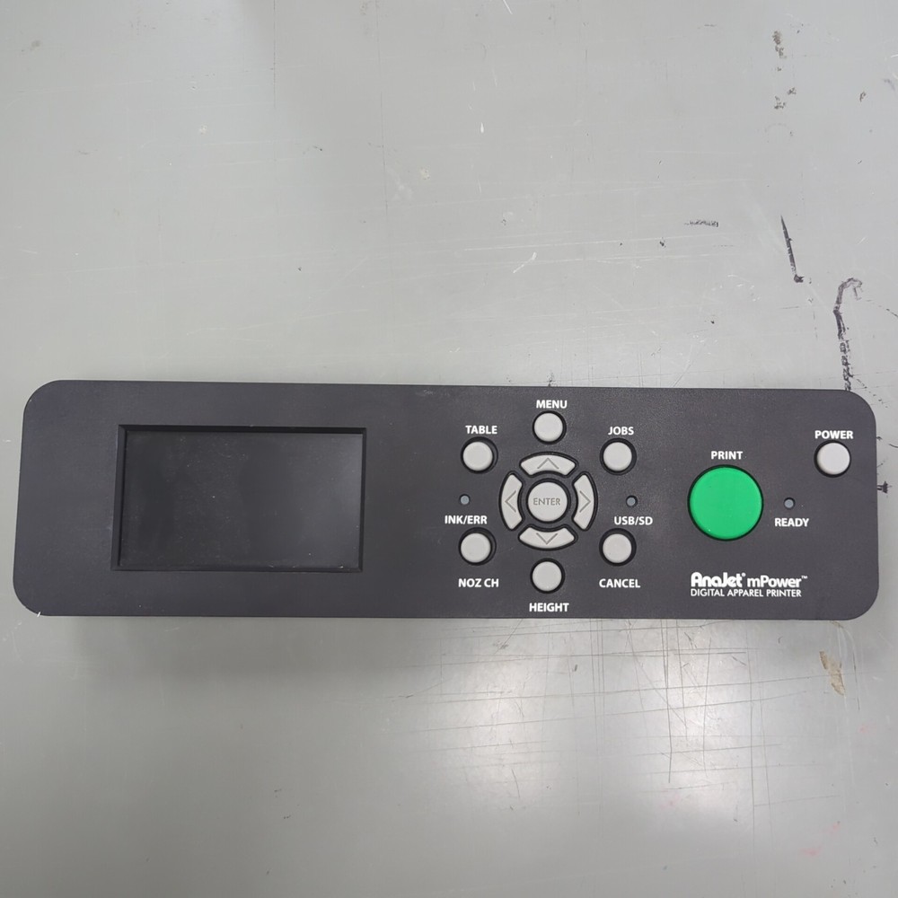 AnaJet mPower Apparel Printer MP5/MP10 Control Panel - Factory Refurbished