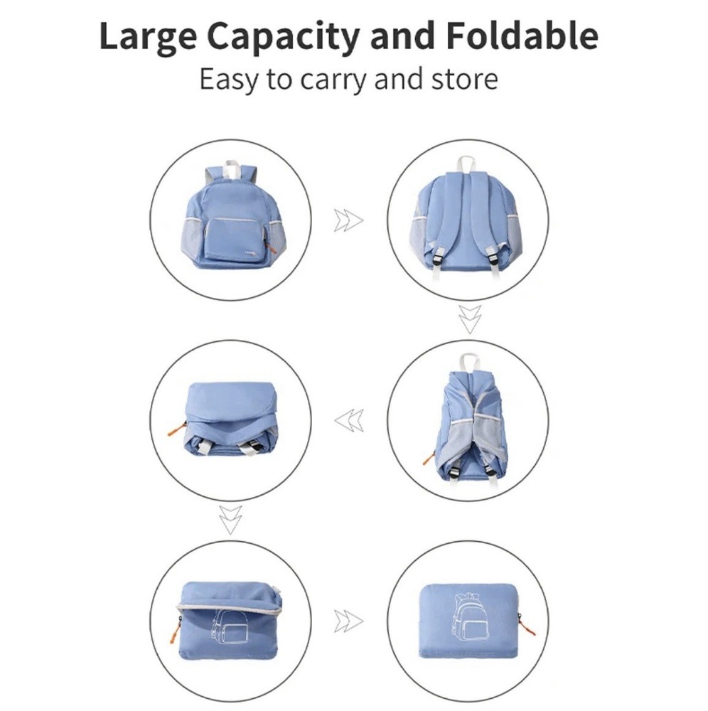 Foldable Travel Backpack Lightweight Packable Daypack School Hiking Bag