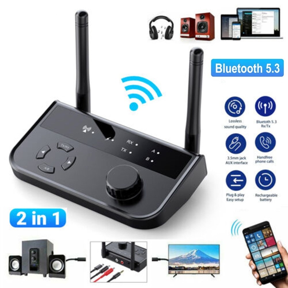 Long Range Bluetooth 5.3 Transmitter Receiver For TV Home Stereo Audio Adapter