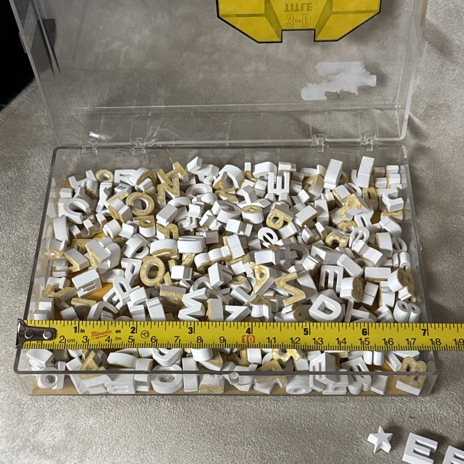 Vintage 1960s Hernard 3-D Title Letters Original Lower Upper Case White