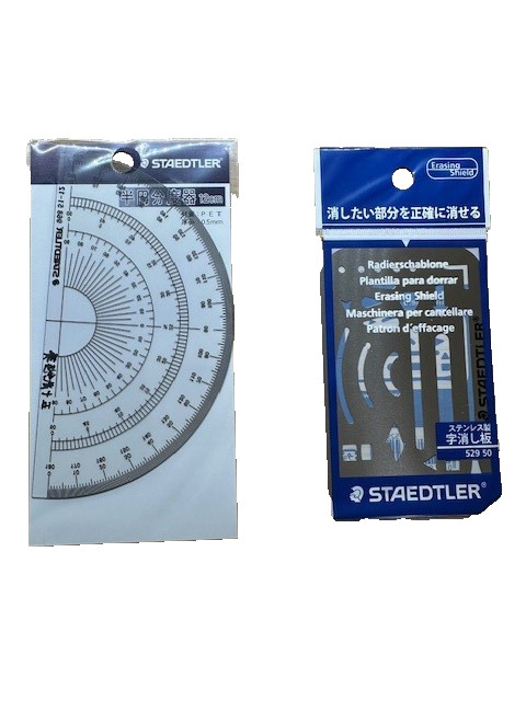 STAEDTLER Drawing Instrument Drafting Compass Set Geometry Tools Open Box Japan