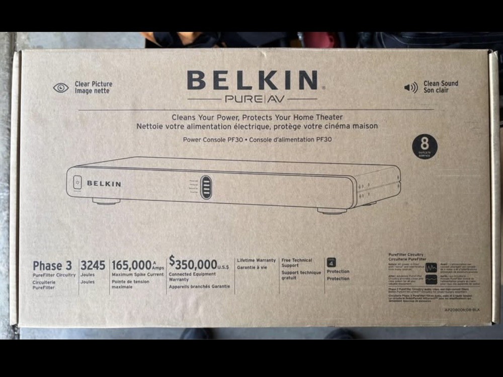 BELKIN MODEL #AP20800-08-BLK SURGE PROTECTIVE DEVICE
