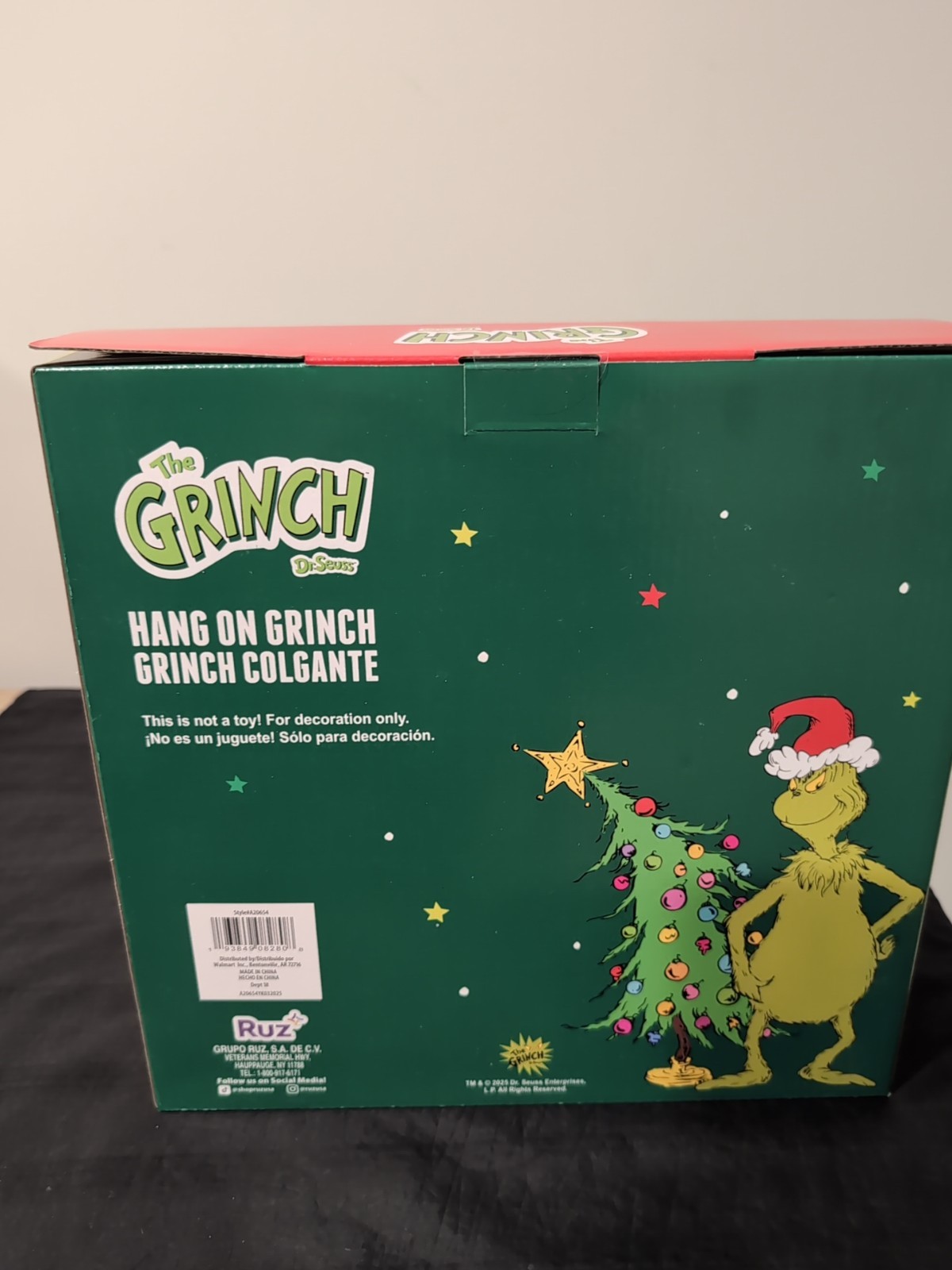 Dr Seuss 5 ft The Grinch Christmas Hanging Hang On Roof Climbing Holiday Decor