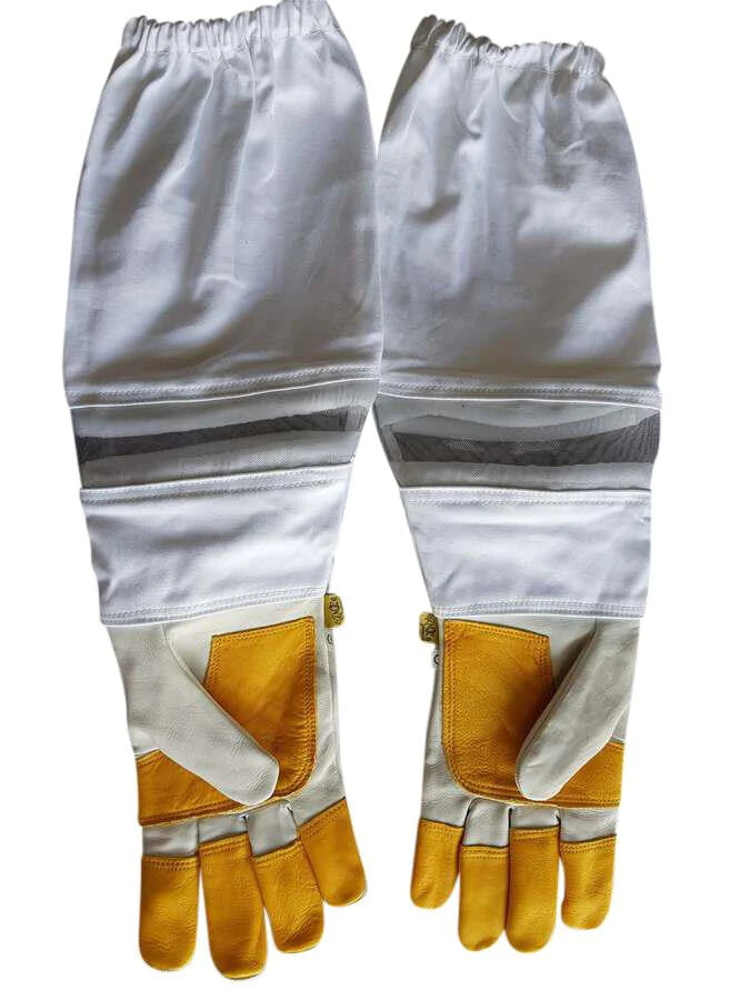 OZ ARMOUR Beekeeping Gloves Cowhide Beekeeper Gauntlets