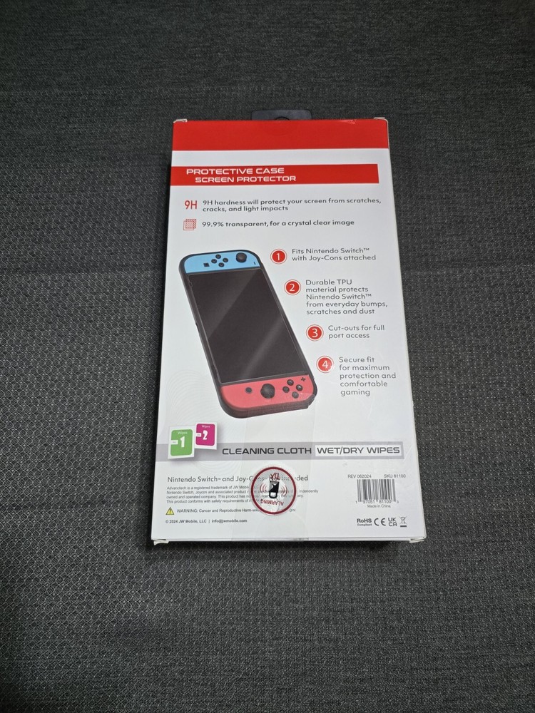 Advanctech Nintendo Switch Protective Case Screen Protector | NEW |