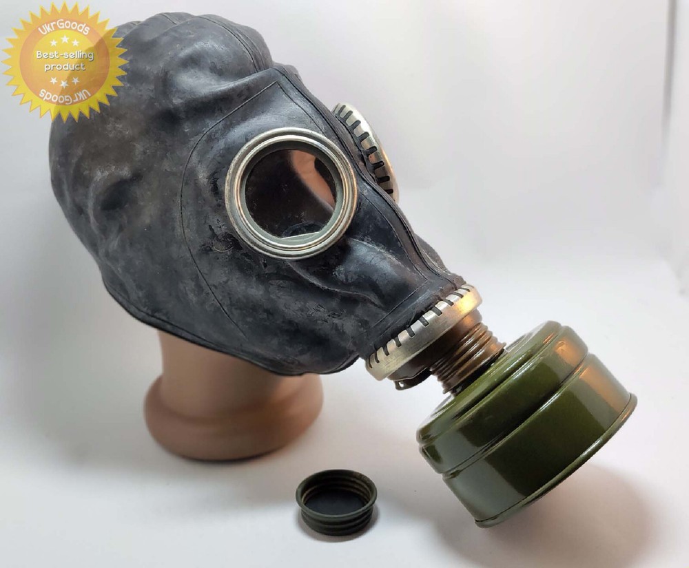 Black Gas mask GP-5 + Filter Size-2 Medium Soviet USSR Authentic New Cosplay