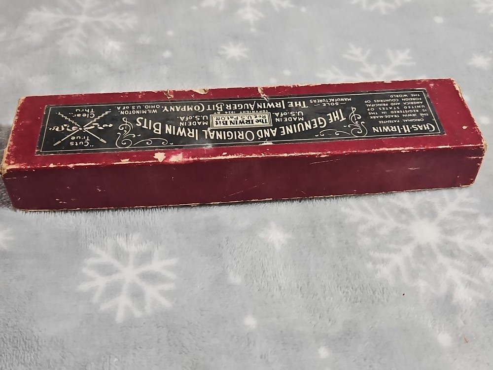 Vintage Irwin Auger Bit Company Box ONLY No 2 Irwin Lockhead Expansive Bits