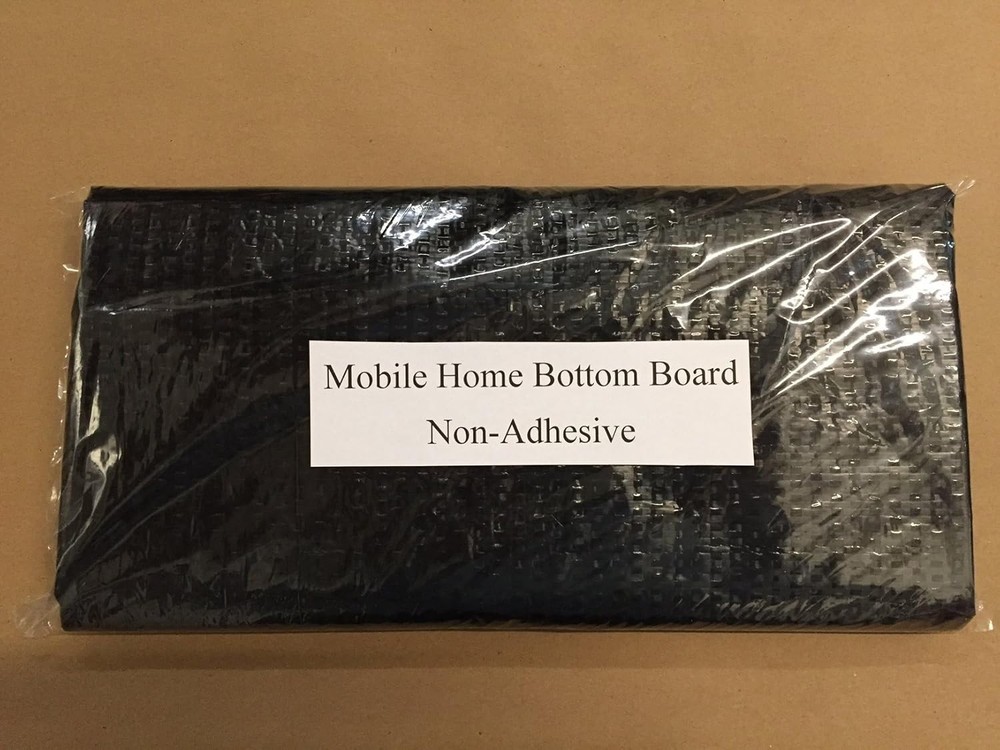 Durable Waterproof Bottom Board for Mobile Homes - 4 ft x 14 ft Black Closure