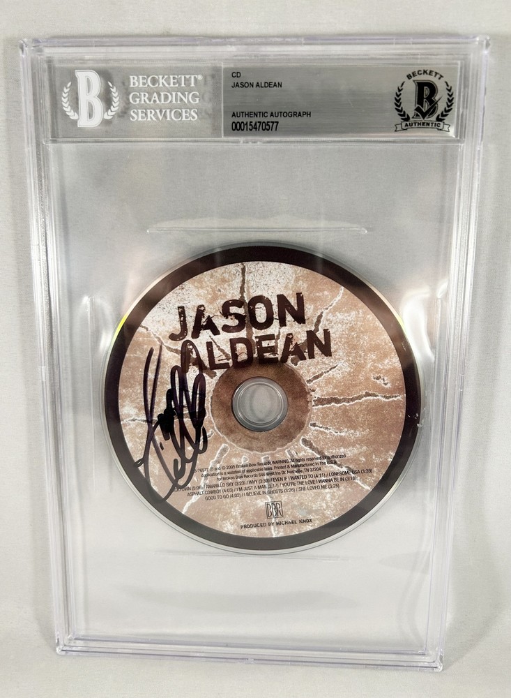 Jason Aldean Signed CD Beckett BAS 1 COA