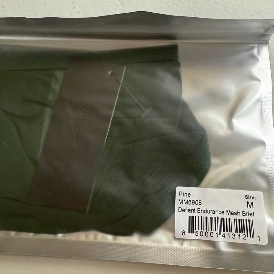 Todd Sanfield Brief Men's Medium Green Pine Defiant Endurance Mesh Underwear NEW