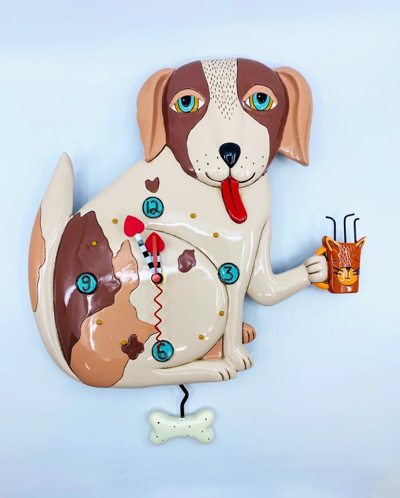 Allen Designs Studio Wall Clock: No Bones Dog