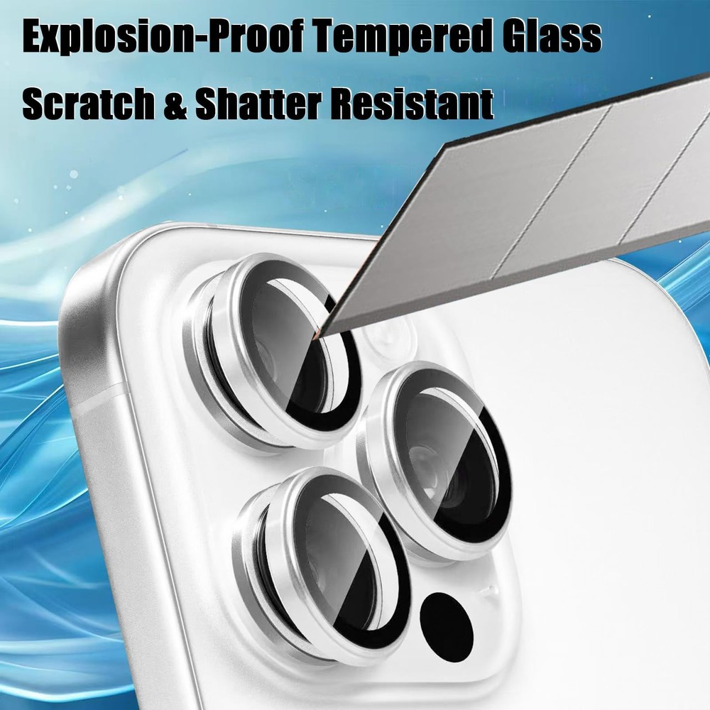 AFENGBOX 2 Pack Camera Lens Protector iPhone 17 Pro/iPhone 17 Pro Max, Black