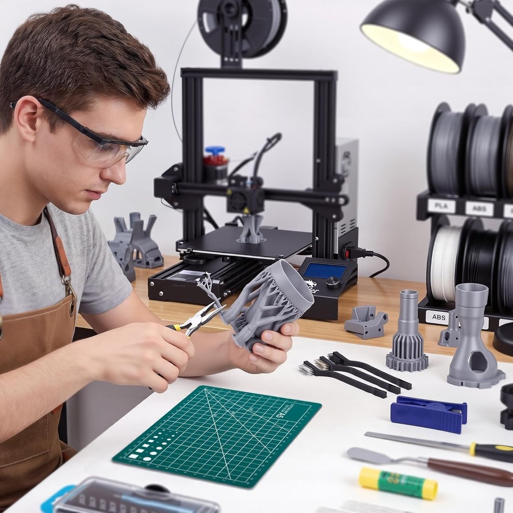 Comprehensive 3D Printing Tools Kit for Removing, Cleaning & Finishing Projects