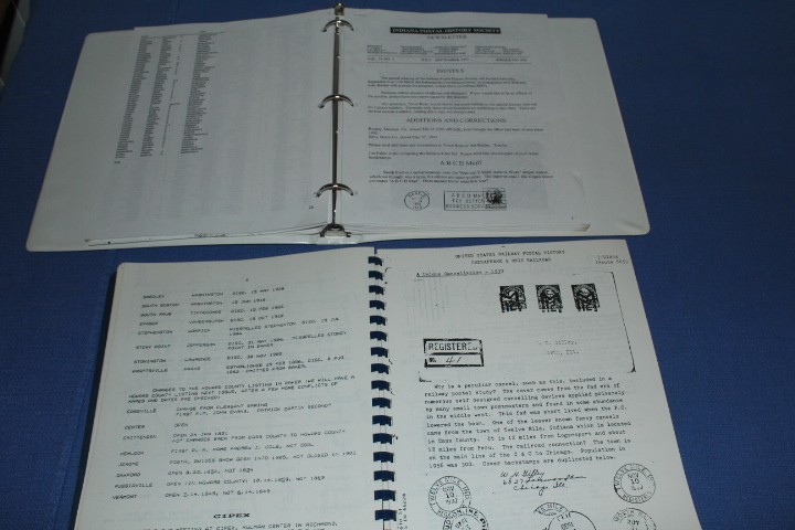 Journal Indiana Postal History Society + Newsletters Many years BlueLakeStamps