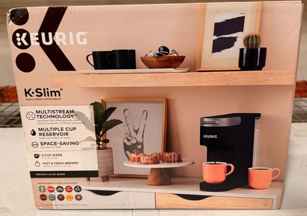 KEURIG K SLIM SINGLE SERVE COFFEE MAKER MULTISTREAM TECHNOLOGY MODEL BLACK