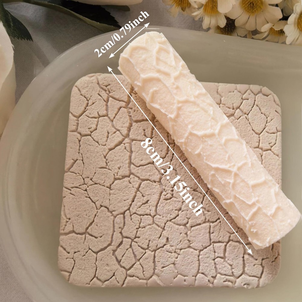 3Pcs Polymer Clay Texture Roller Work with Polymer Clay Cutters for DIY Earri...