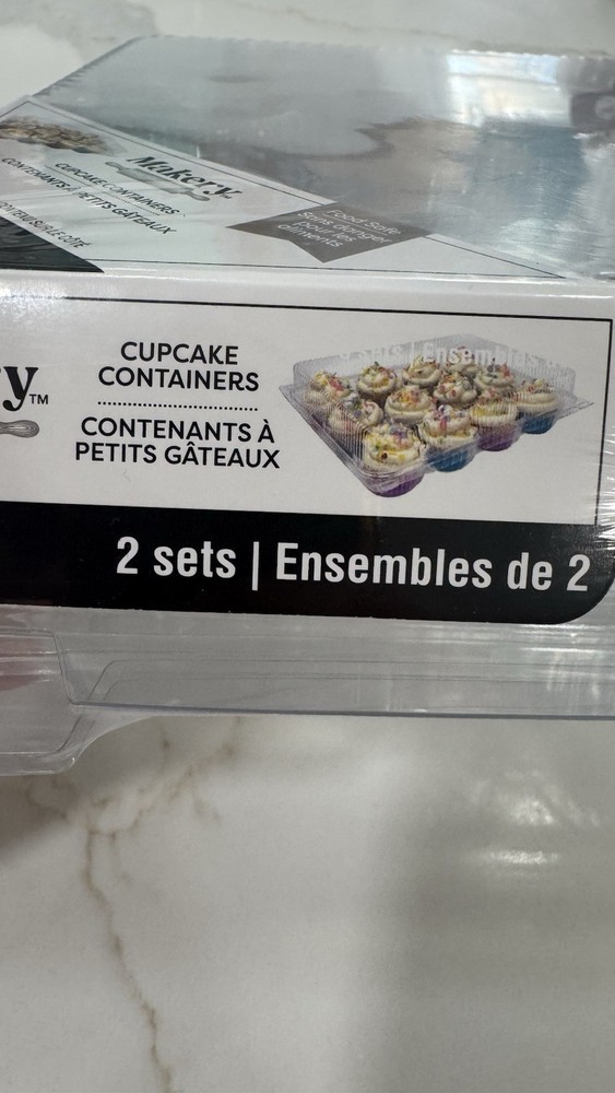 2 sets cupcake container