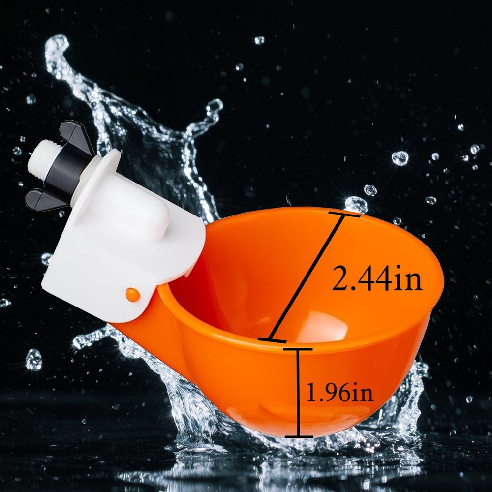 8pcs Large Automatic Chicken Waterer Cups | Chicken Water Feeder Suitable for...