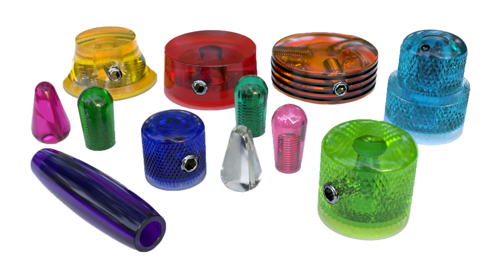 Xentric Guitars - CRYSTAL CLEAR Series Resin Guitar Knobs & Switch Caps