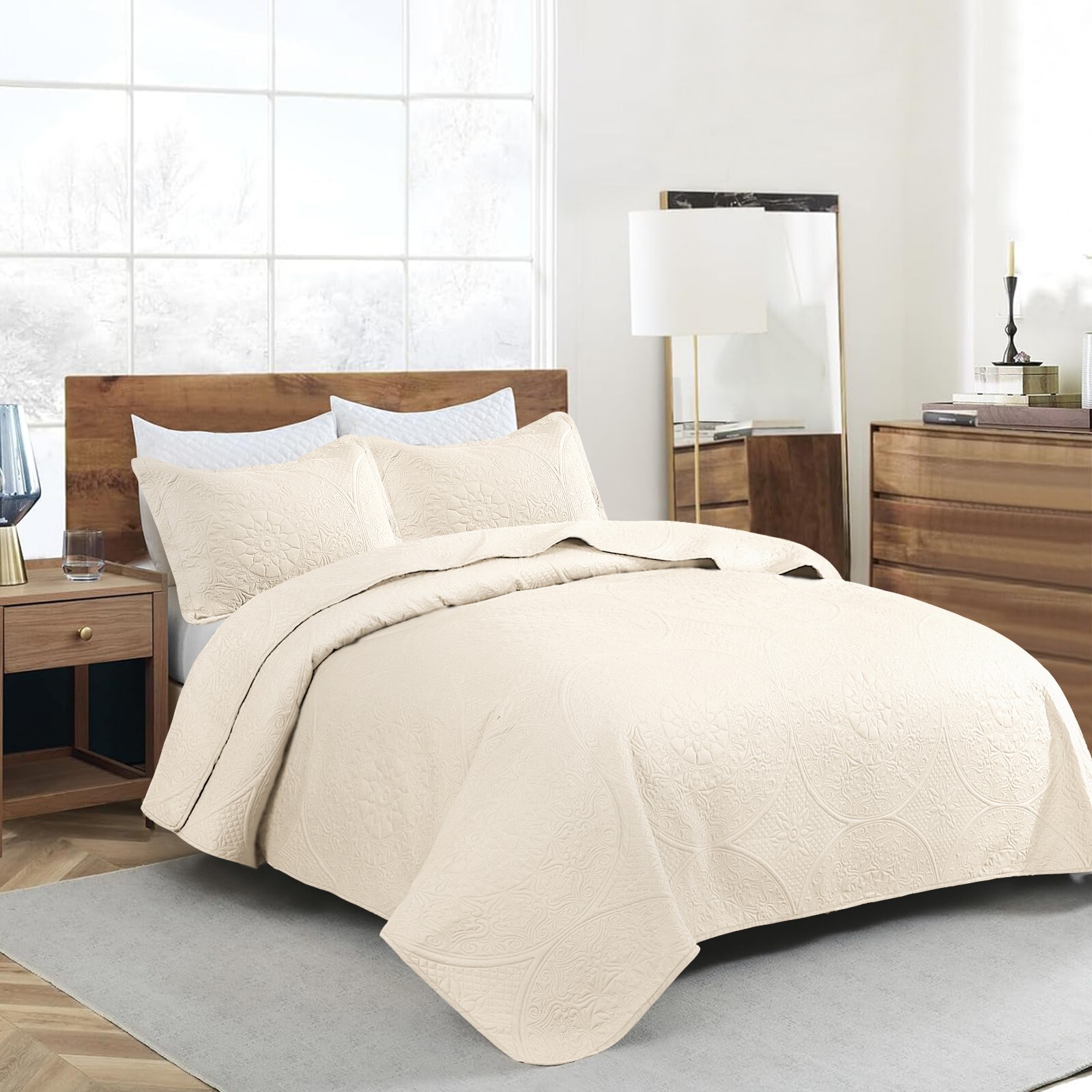 Ultra Soft Quilt Bedspread Set Reversible Coverlet Bedding Throw Twin Queen King