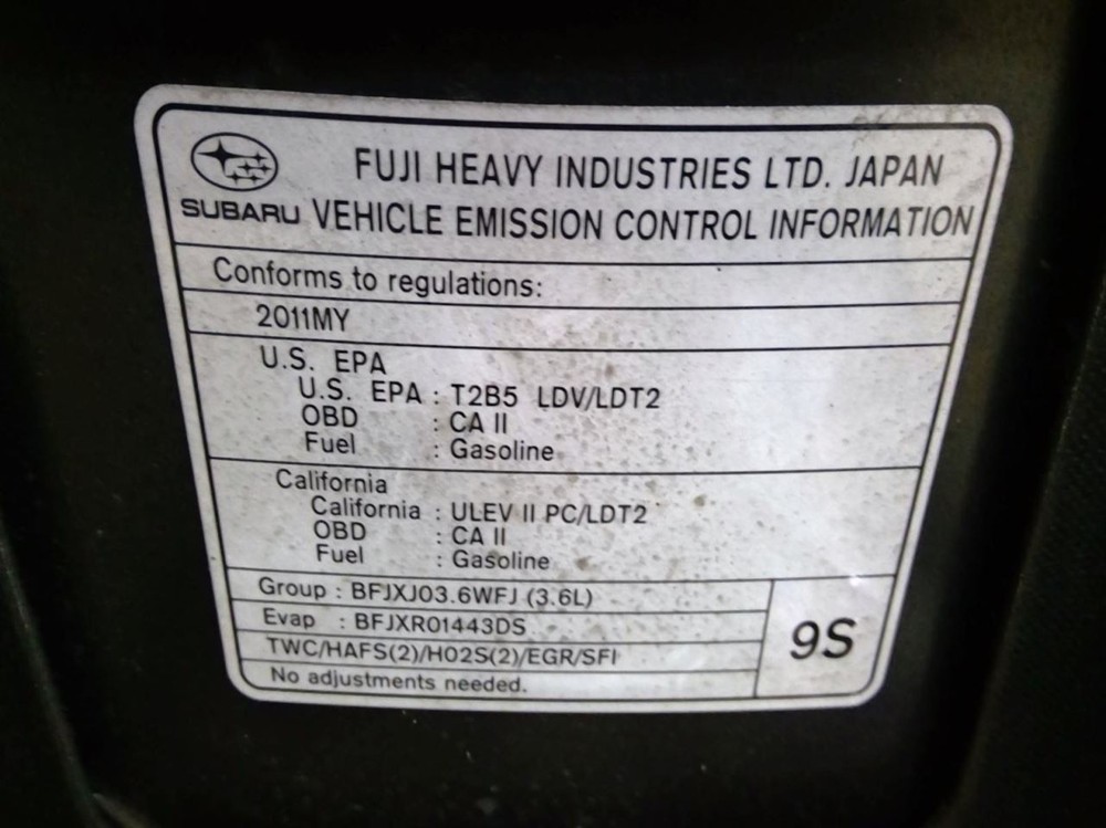 LEGACY 2011 Transmission Shift 964797