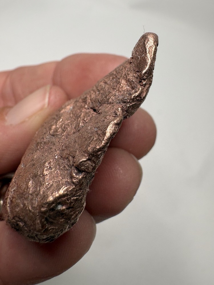 Pure Native Michigan Solid Copper Nugget Specimen Keweenaw Peninsula Mineral