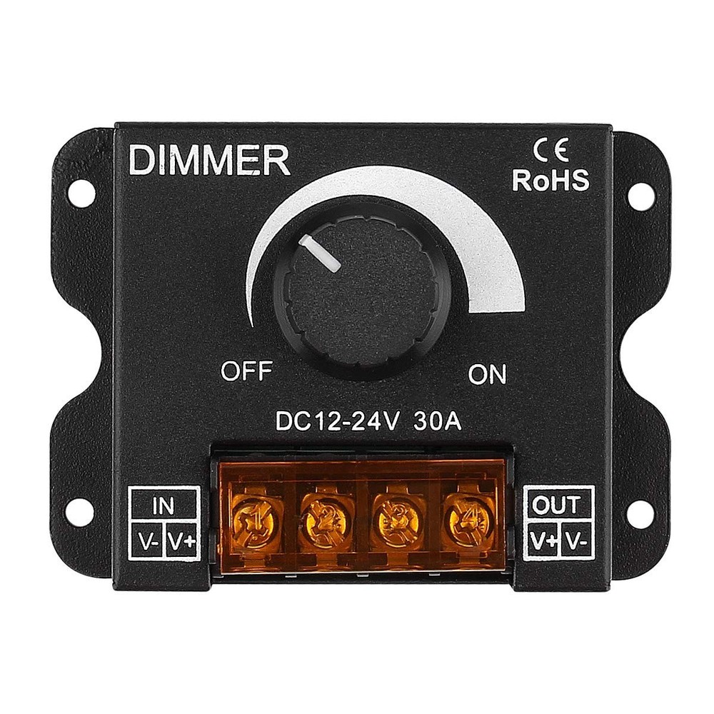 Compact 0%-100% LED Light Strip Dimming Controller for Custom Lighting Solutions