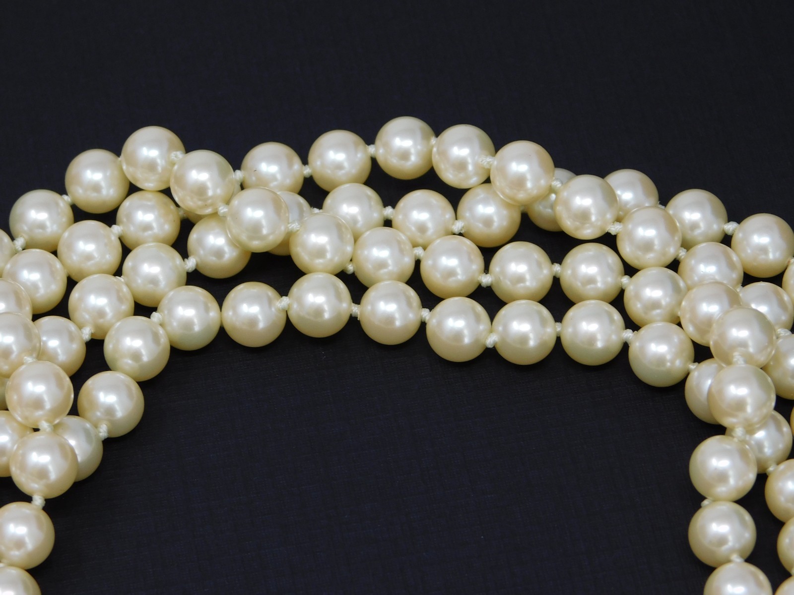 Vintage JOAN RIVERS Multi Strand Simulated Pearl Pave Star Necklace