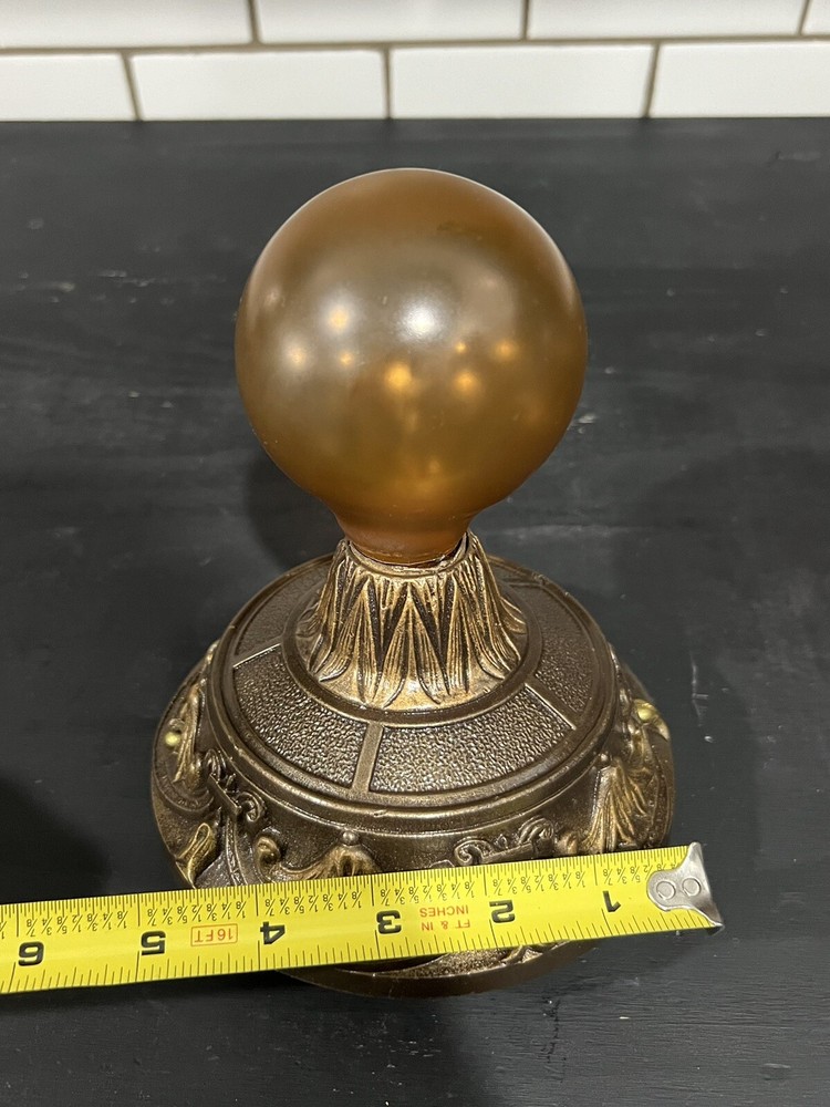 Flush Mount Fixture Rewired Polychrome Nice! 27H