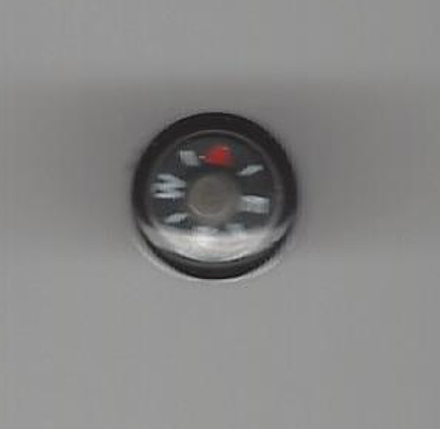 9.6mm Button Compass - Grade B, TINY Little Compass!, EDC (About 5/16+")