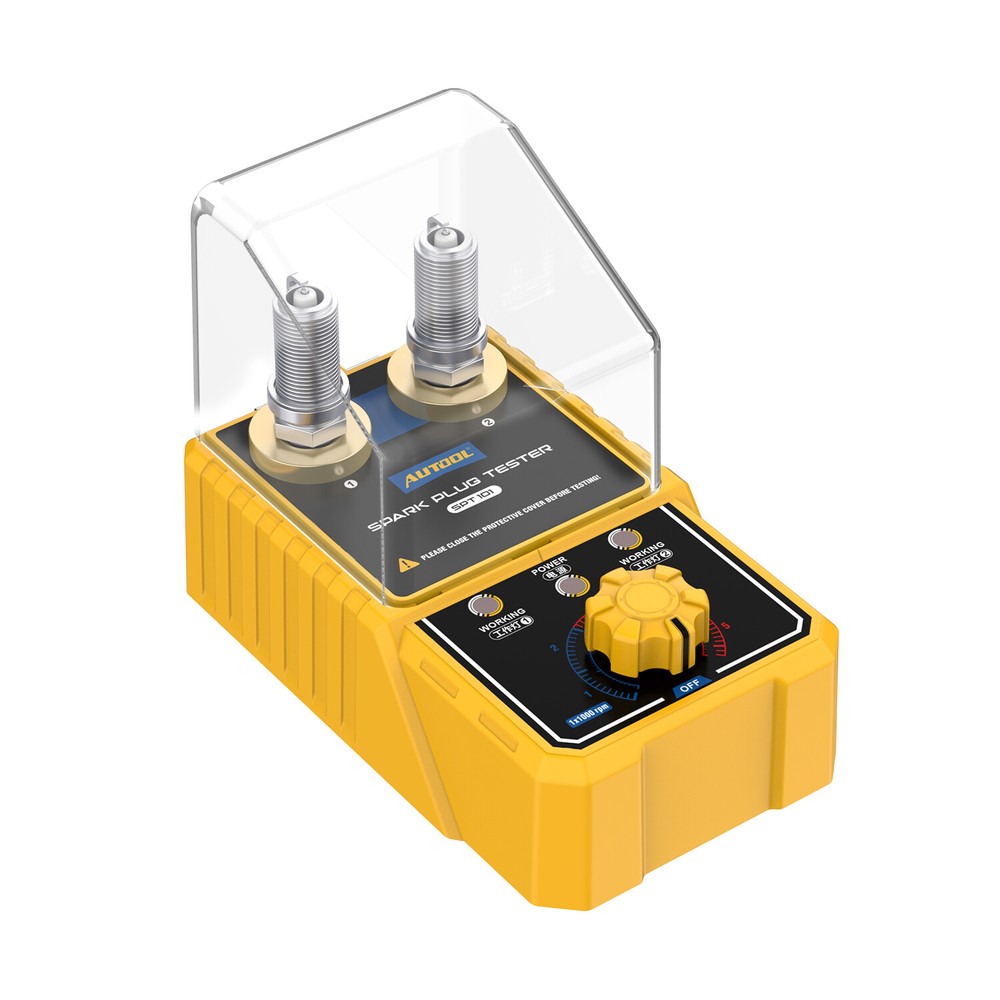 AUTOOL 12V Car Spark Plug Tester Two Hole Detect Ignition Plug Diagnostic Tool