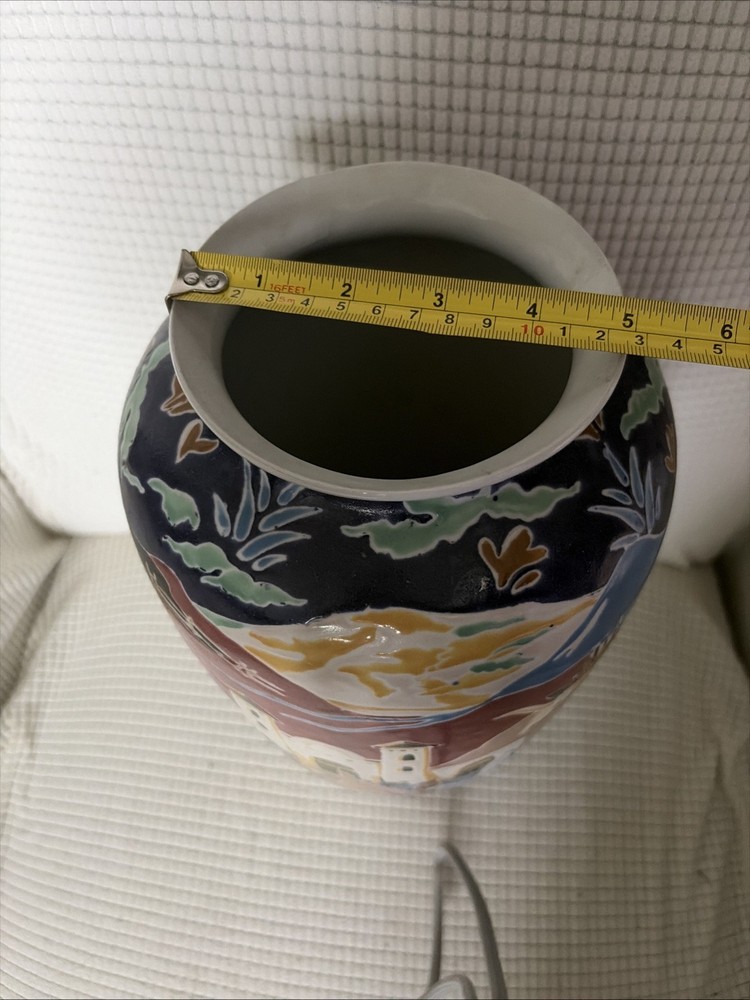 14” Ceramic Base Southwestern Cactus