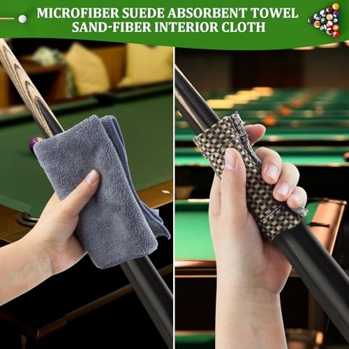 Pool Table Brush & Cleaner Kit - 9-Piece Billiards Pool Accessories Set for